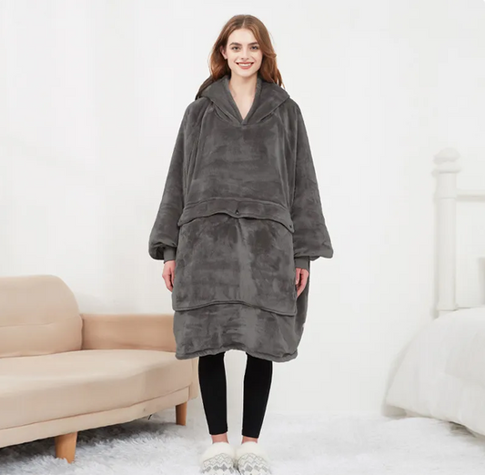 HeatHood™ Heizbare Hoodie-Decke | Kuschelige Wärme überall