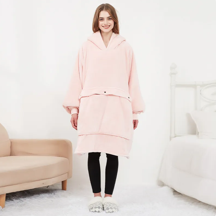 HeatHood™ Heizbare Hoodie-Decke | Kuschelige Wärme überall