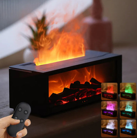 Flammen-Diffusor mit 7 Farben – Kamin-Effekt für dein Zuhause